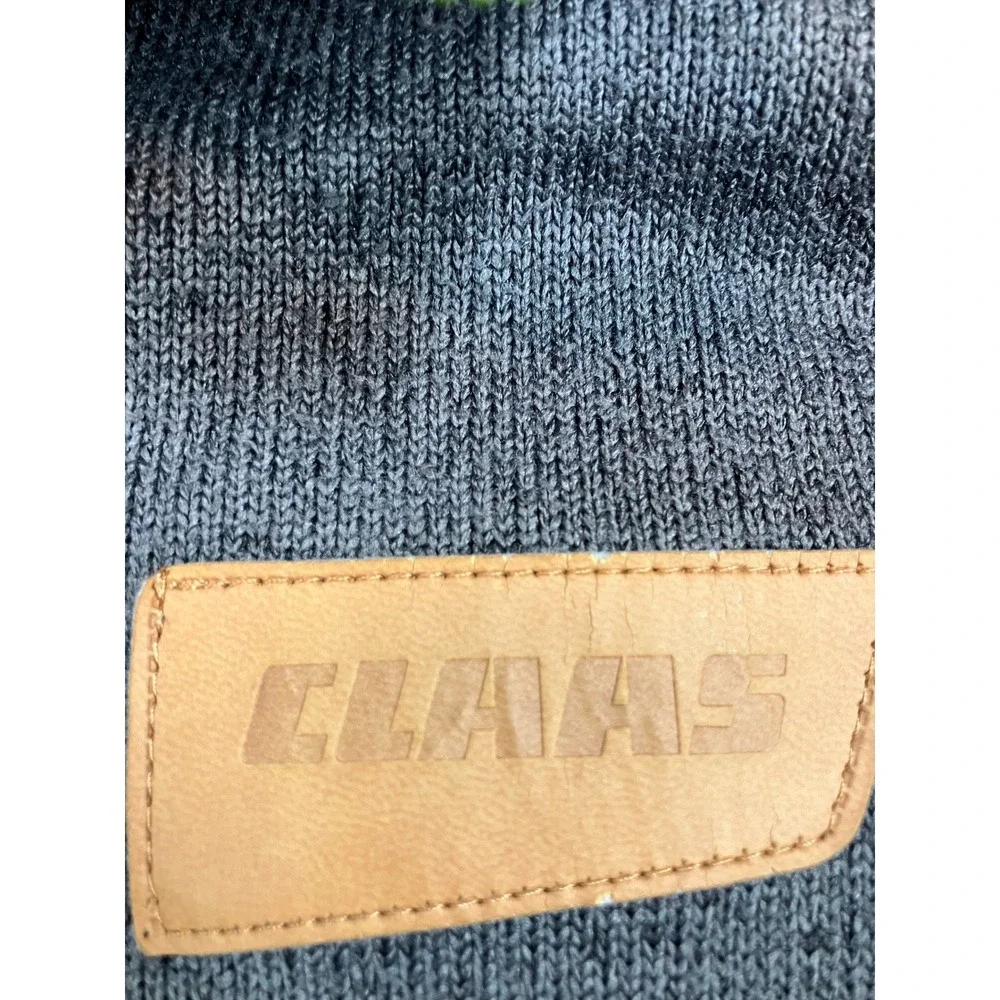 Claas Fleece Full Zip Sweater Mens 5XL Gray Mock Neck Jacket Sleeve Pocket